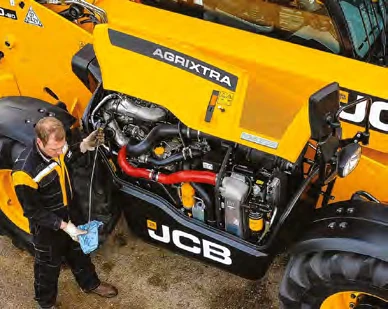 Detail motora JCB