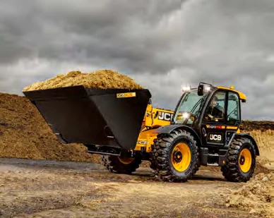 JCB s veľkoobjemovou lyžicou
