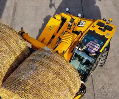 Pohľad zhora na JCB pri práci